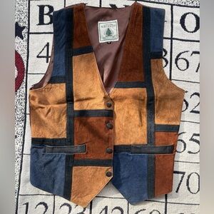 Small northwest territory patchwork suede vest